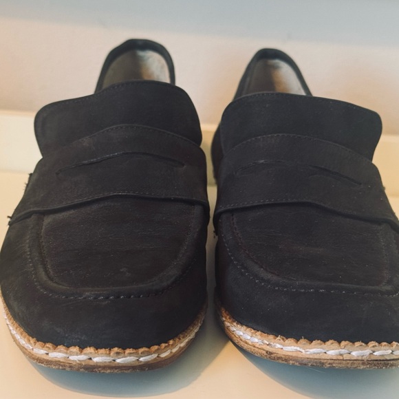 Bally of Switzerland Black Suede Penny Loafer Size 7.5 M Made in Italy Flats - Picture 4 of 7